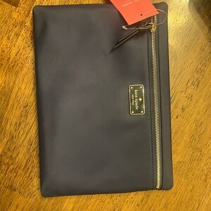Kate Spade Navy Blue Cosmetic Clutch Pouch